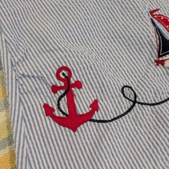 ⭐ Good Lad Seersucker Patriotic Nautical Bow Dress size 2T - Picture 3 of 8